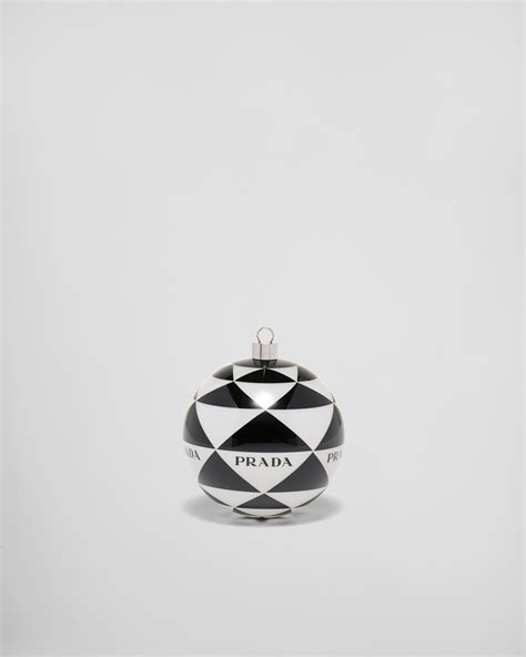 prada christmas set|White/black Glass Christmas Ornament Set .